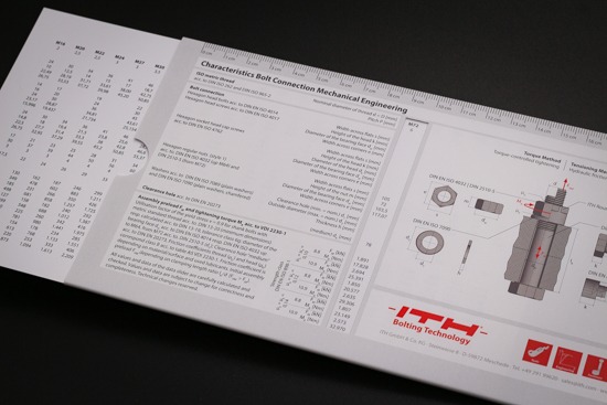 Individuell bedruckter Datenschieber zum Ablesen von technischen Daten