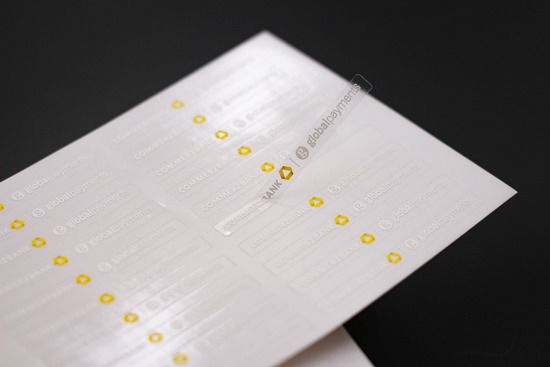 Transparente Aufkleberbogen gedruckt im Digitaldruck von marcolor