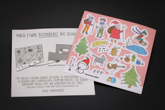 Stickerkarten aus Papier | Einleger für Musik-CDs | gedruckt von marcolor