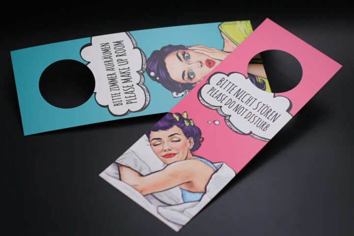 Hotellerie Produkt: Türanhänger "Bitte nicht stören" und "Bitte Zimmer aufräumen"