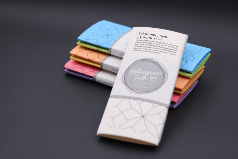 Mehrere 2er Sets von Schwammtücher gestapelt